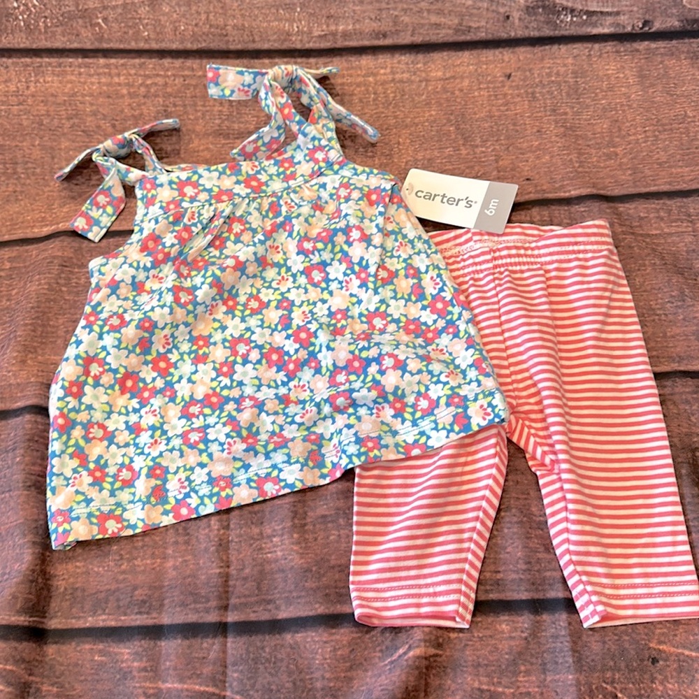 New floral leggings and tank outfit